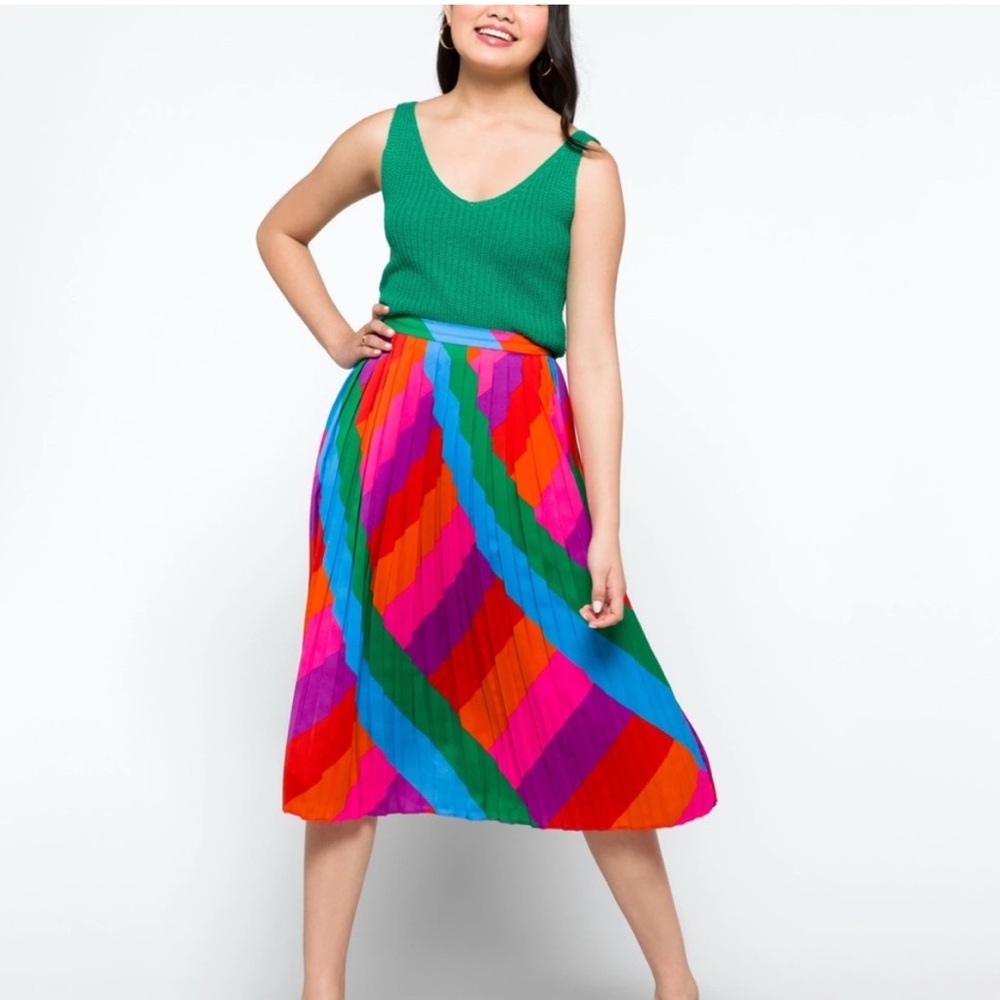 Ellie Pleated Midi Skirt‎ S